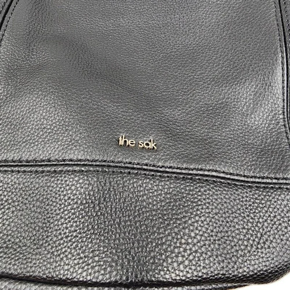 The Sak Sequoia Cow Hide Leather Hobo Bag Women's OS Black Detachable Keychain - Picture 4 of 15